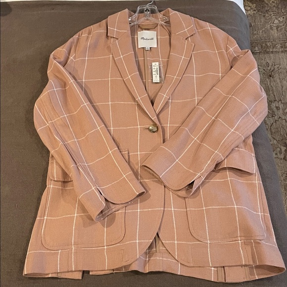 Madewell Breezewoven Larsen Blazer in Windowpane Size M - Picture 11 of 12
